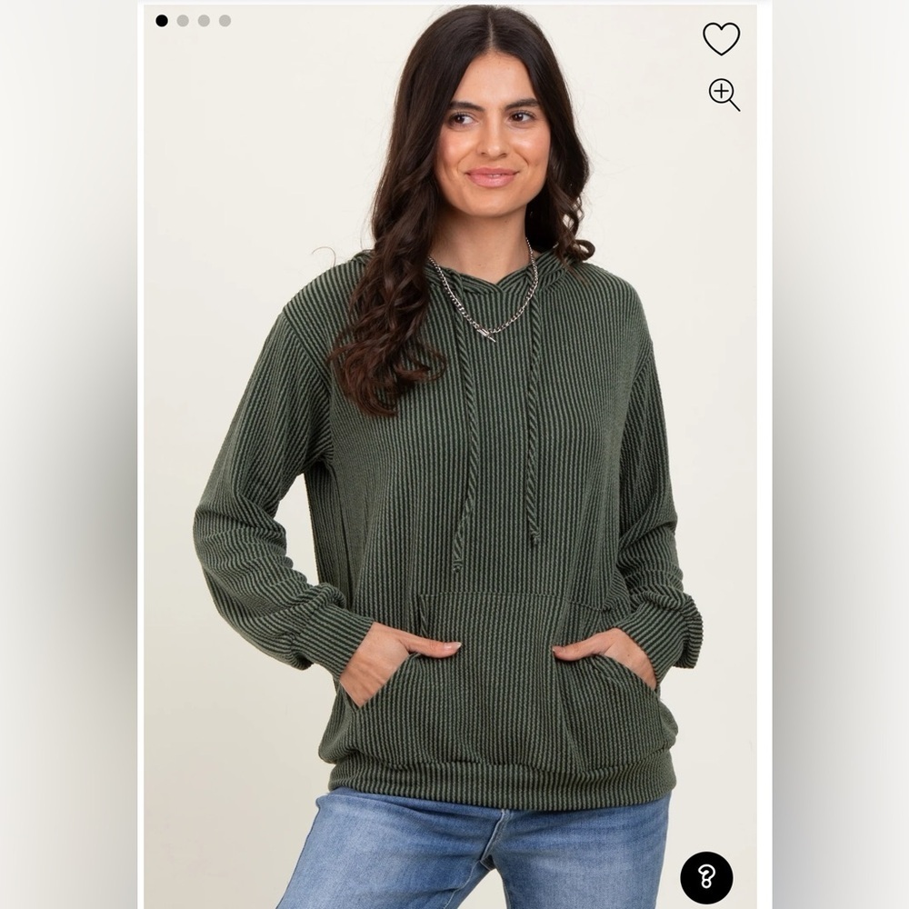HEIMISH USA Striped Lightweight Ribbed Hoodie